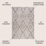 Funchat Carwa Tribal Diamond Trellis Indoor/Outdoor Area Rug