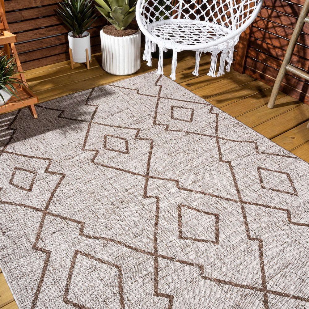 Funchat Carwa Tribal Diamond Trellis Indoor/Outdoor Area Rug