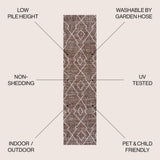 Funchat Carwa Tribal Diamond Trellis Indoor/Outdoor Area Rug