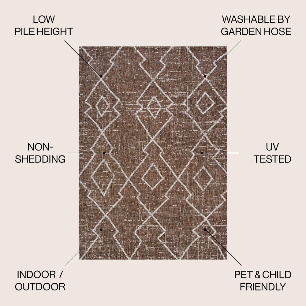 Funchat Carwa Tribal Diamond Trellis Indoor/Outdoor Area Rug