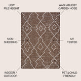 Funchat Carwa Tribal Diamond Trellis Indoor/Outdoor Area Rug