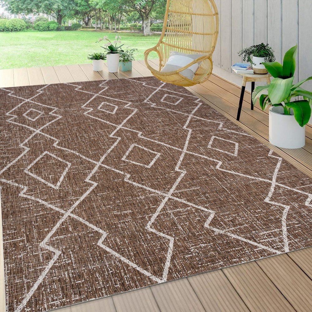 Funchat Carwa Tribal Diamond Trellis Indoor/Outdoor Area Rug