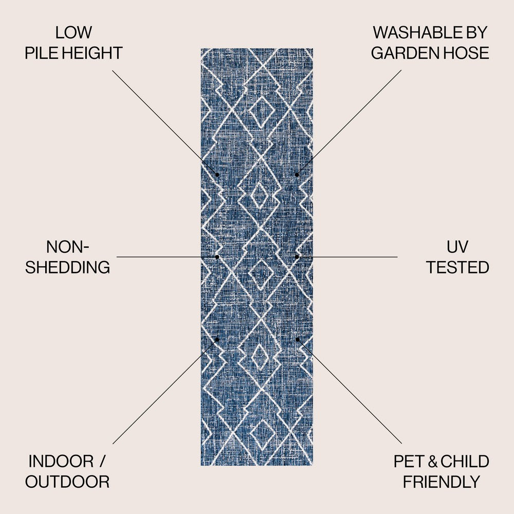 Funchat Carwa Tribal Diamond Trellis Indoor/Outdoor Area Rug