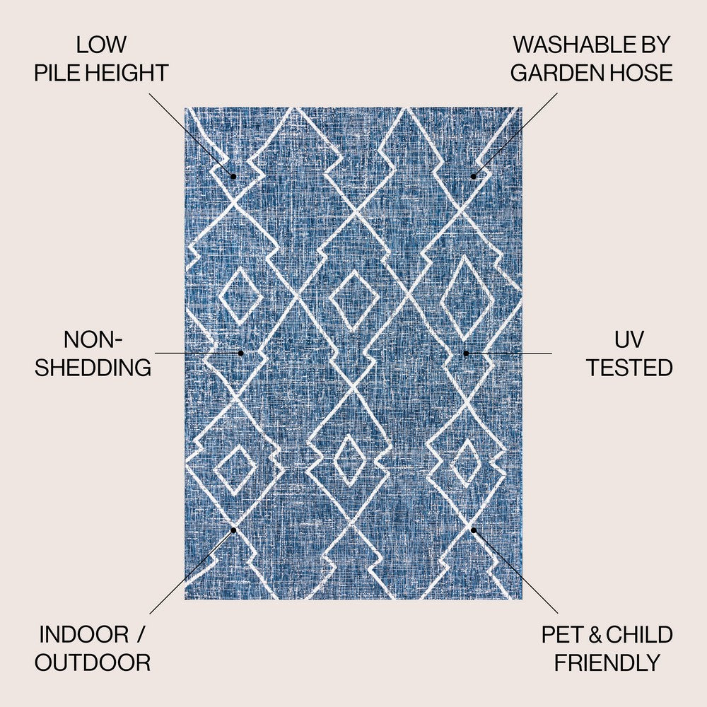 Funchat Carwa Tribal Diamond Trellis Indoor/Outdoor Area Rug