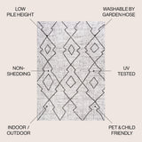 Funchat Carwa Tribal Diamond Trellis Indoor/Outdoor Area Rug