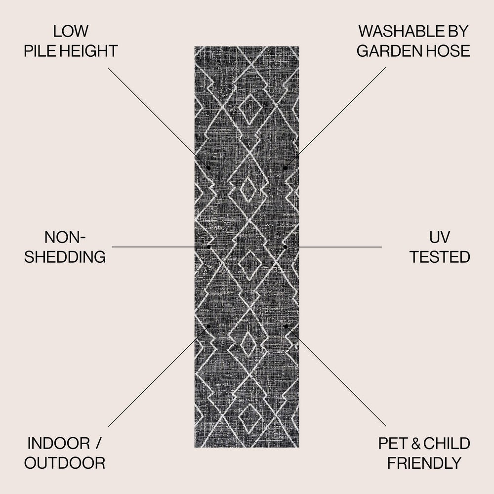 Funchat Carwa Tribal Diamond Trellis Indoor/Outdoor Area Rug