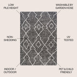 Funchat Carwa Tribal Diamond Trellis Indoor/Outdoor Area Rug