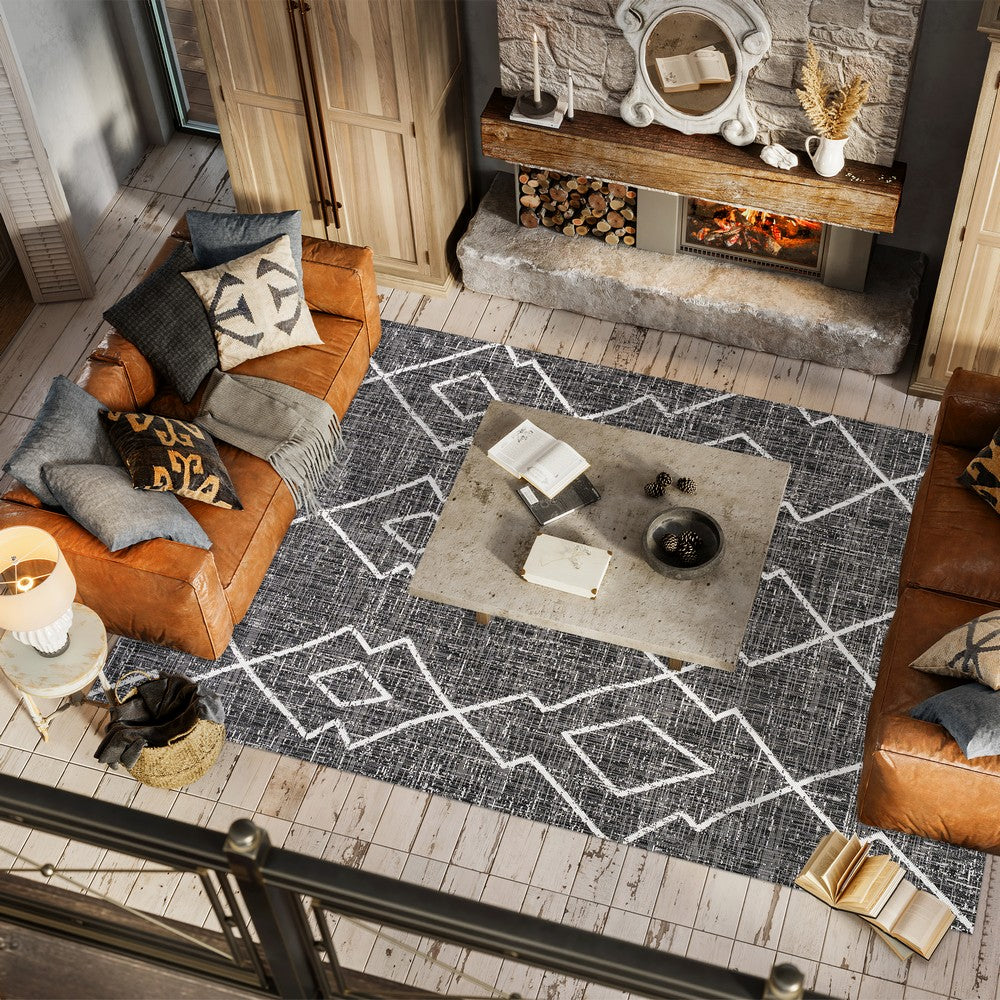 Funchat Carwa Tribal Diamond Trellis Indoor/Outdoor Area Rug