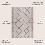 Gandra Derya Tribal Diamond Trellis Indoor/Outdoor Area Rug