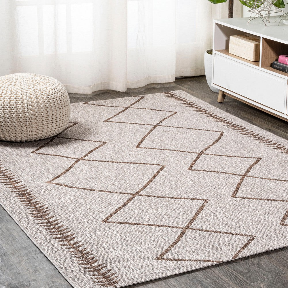 Gandra Derya Tribal Diamond Trellis Indoor/Outdoor Area Rug