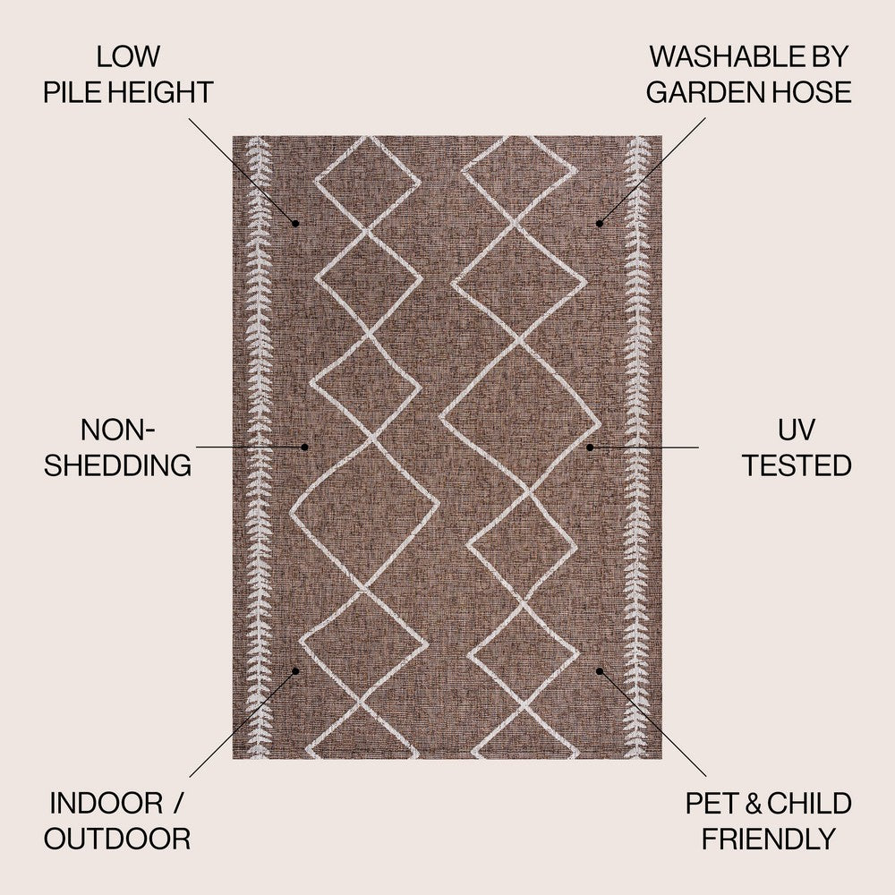 Gandra Derya Tribal Diamond Trellis Indoor/Outdoor Area Rug