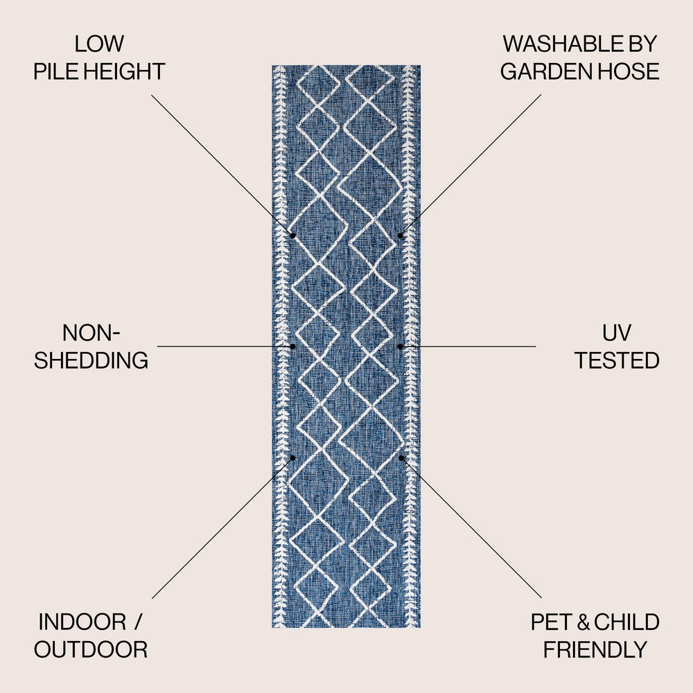 Gandra Derya Tribal Diamond Trellis Indoor/Outdoor Area Rug