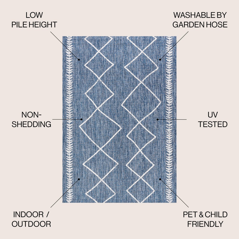 Gandra Derya Tribal Diamond Trellis Indoor/Outdoor Area Rug