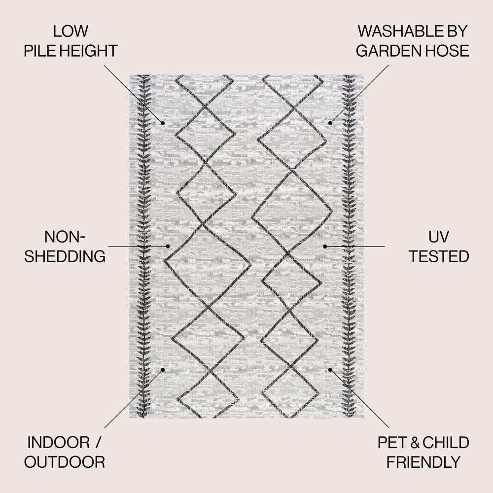 Gandra Derya Tribal Diamond Trellis Indoor/Outdoor Area Rug