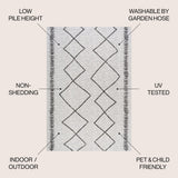 Gandra Derya Tribal Diamond Trellis Indoor/Outdoor Area Rug