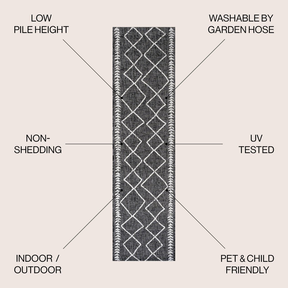 Gandra Derya Tribal Diamond Trellis Indoor/Outdoor Area Rug