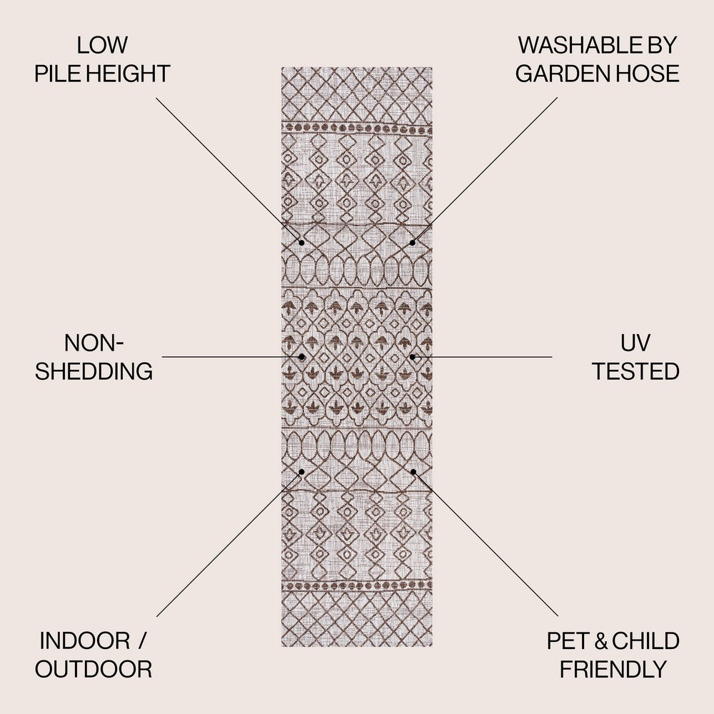 Guarda Kafel Tribal Bohemian Indoor/Outdoor Area Rug