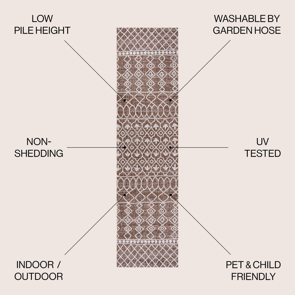 Guarda Kafel Tribal Bohemian Indoor/Outdoor Area Rug