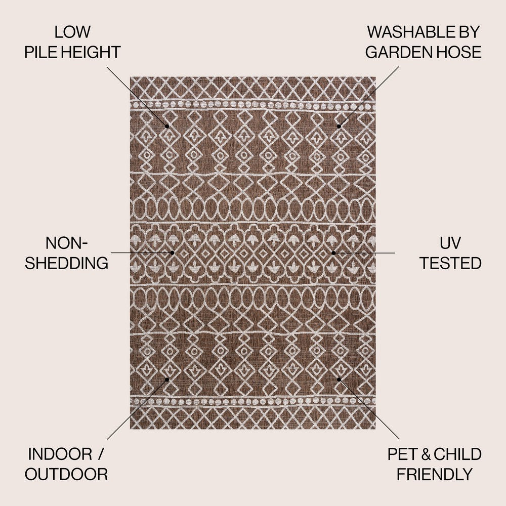 Guarda Kafel Tribal Bohemian Indoor/Outdoor Area Rug