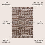 Guarda Kafel Tribal Bohemian Indoor/Outdoor Area Rug