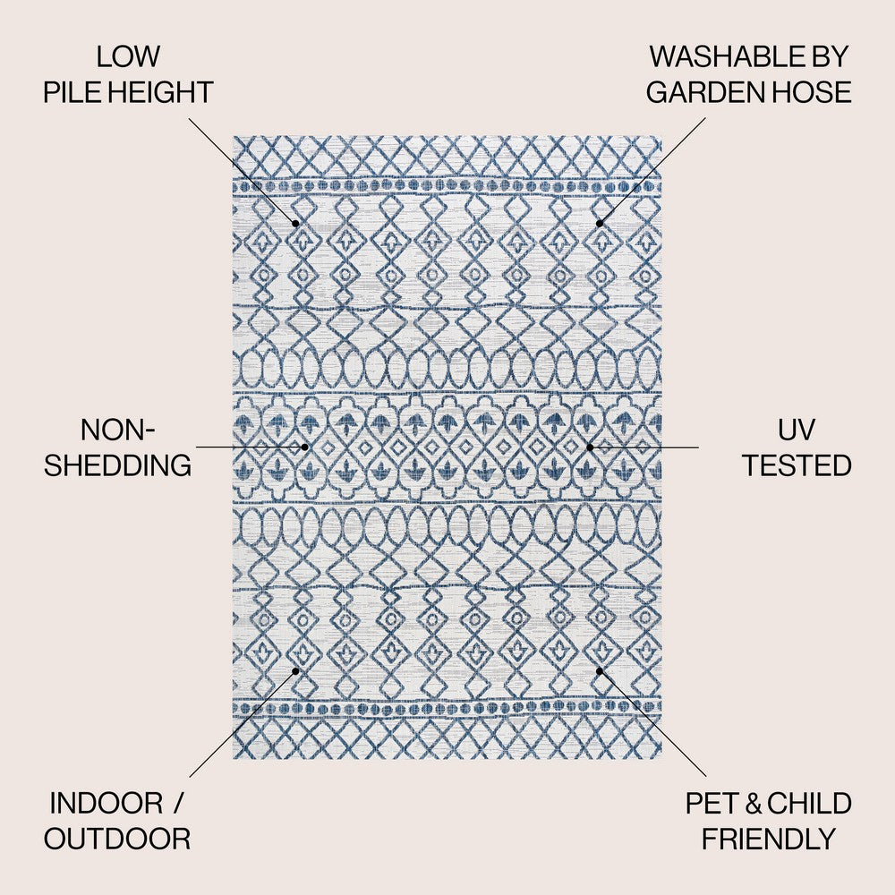 Guarda Kafel Tribal Bohemian Indoor/Outdoor Area Rug