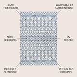 Guarda Kafel Tribal Bohemian Indoor/Outdoor Area Rug