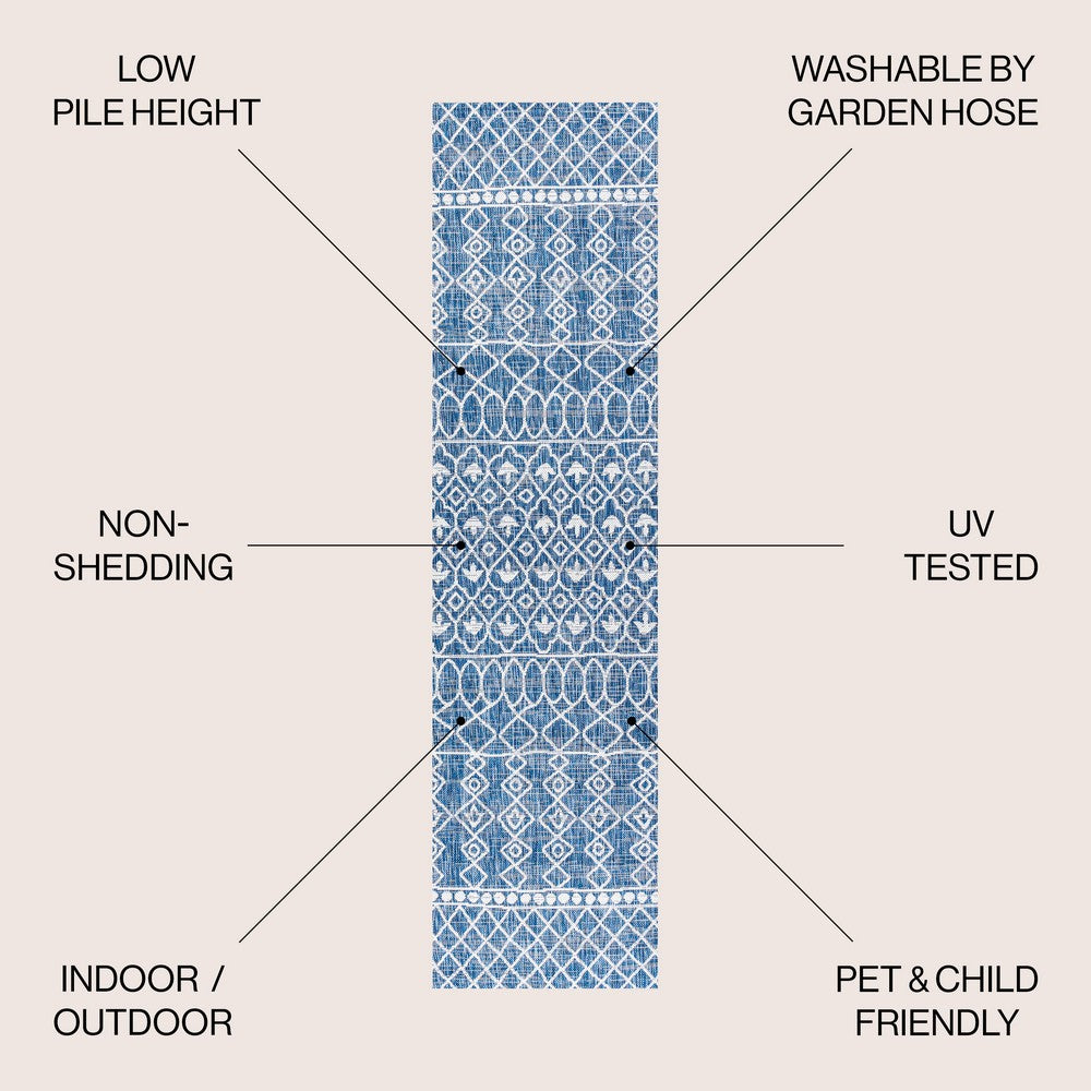 Guarda Kafel Tribal Bohemian Indoor/Outdoor Area Rug