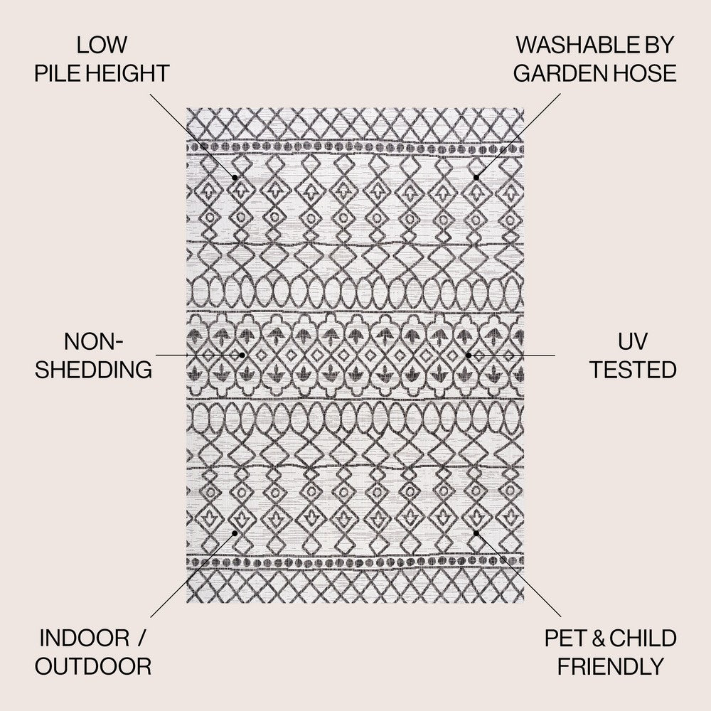 Guarda Kafel Tribal Bohemian Indoor/Outdoor Area Rug