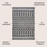 Guarda Kafel Tribal Bohemian Indoor/Outdoor Area Rug