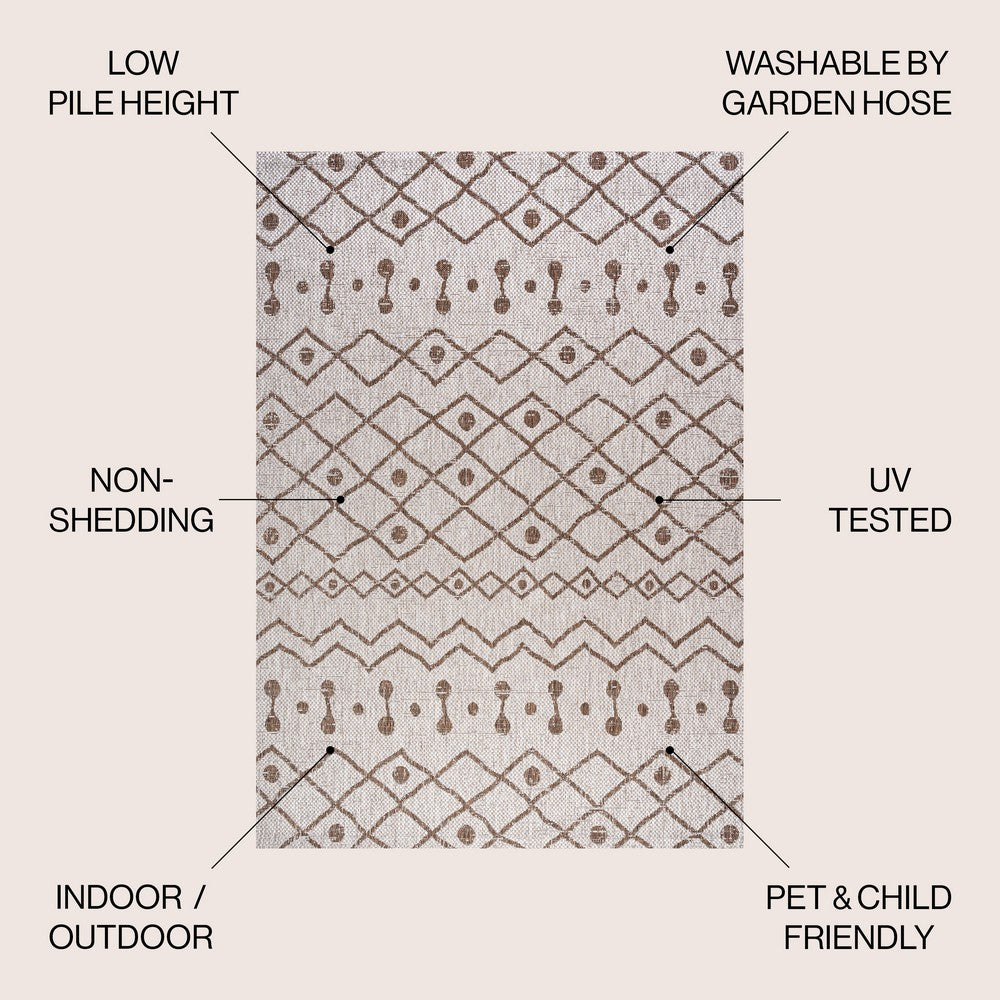 Elvas Nokat Tribal Bohemian Indoor/Outdoor Area Rug