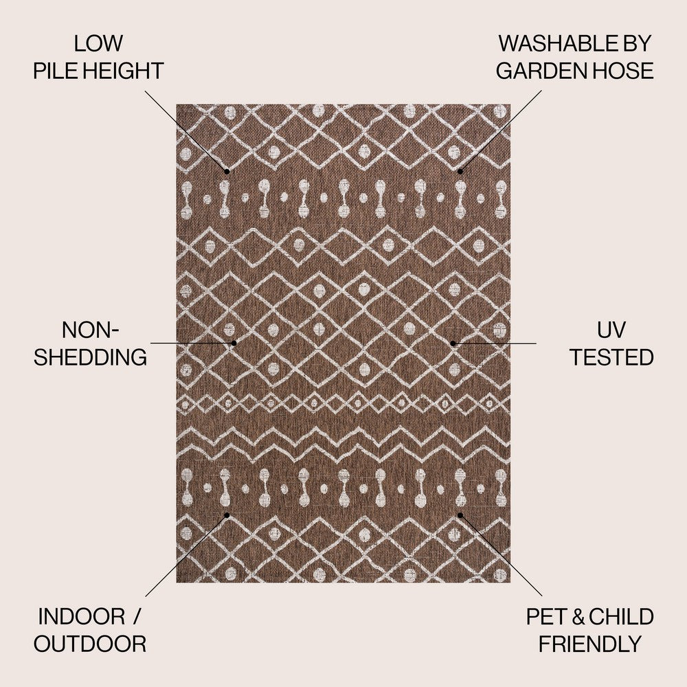 Elvas Nokat Tribal Bohemian Indoor/Outdoor Area Rug