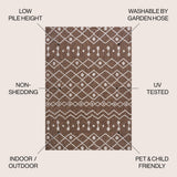 Elvas Nokat Tribal Bohemian Indoor/Outdoor Area Rug