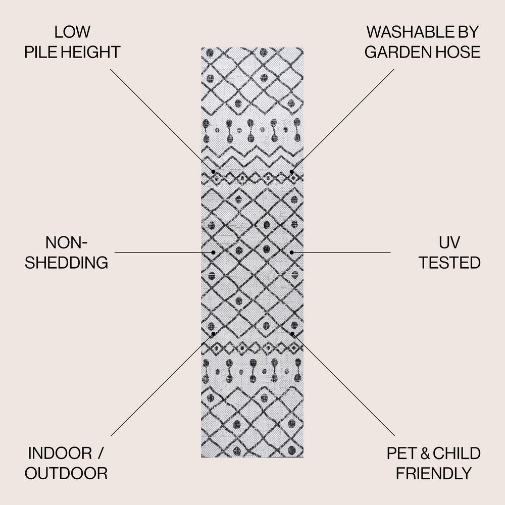Elvas Nokat Tribal Bohemian Indoor/Outdoor Area Rug