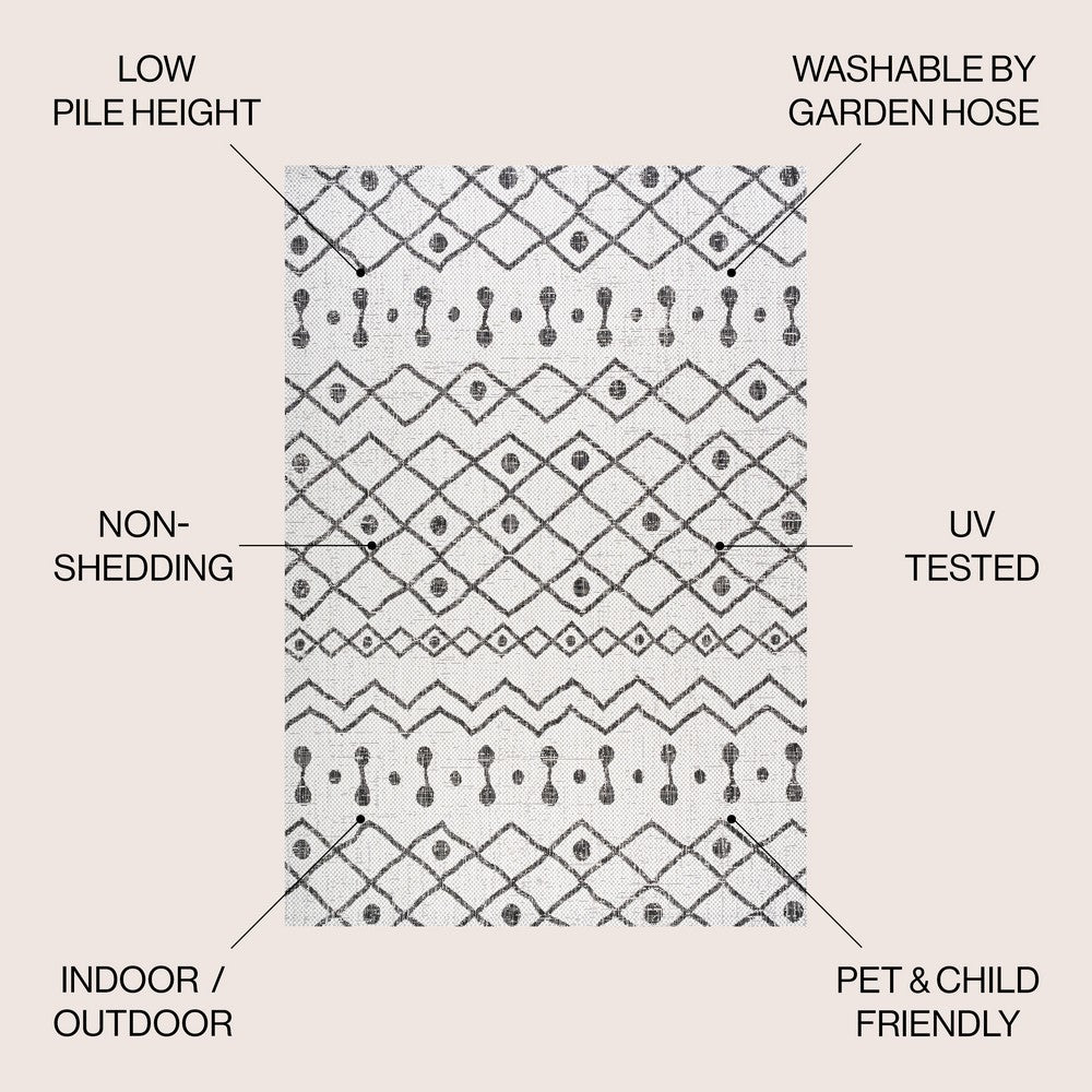 Elvas Nokat Tribal Bohemian Indoor/Outdoor Area Rug
