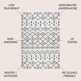 Elvas Nokat Tribal Bohemian Indoor/Outdoor Area Rug