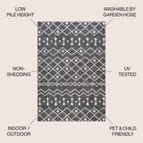 Elvas Nokat Tribal Bohemian Indoor/Outdoor Area Rug