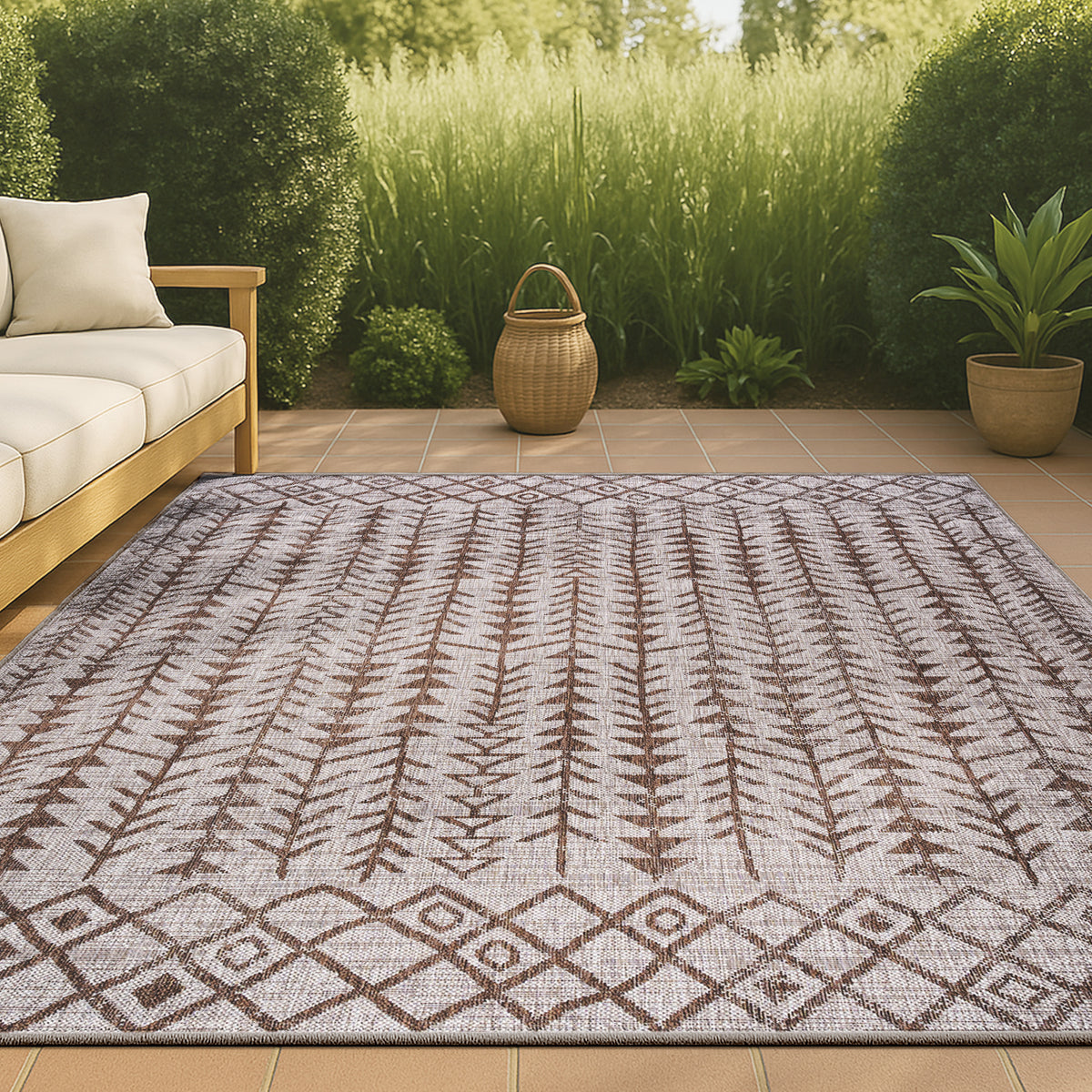 Esmortiz Tokay Bohemian Geometric Indoor/Outdoor Area Rug