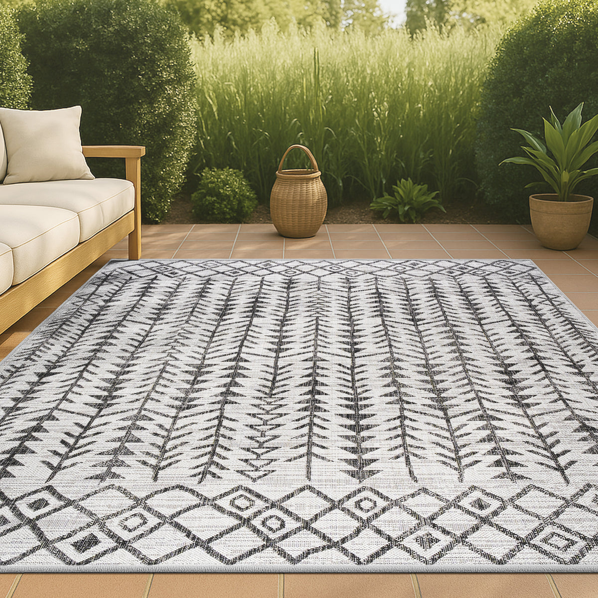 Esmortiz Tokay Bohemian Geometric Indoor/Outdoor Area Rug