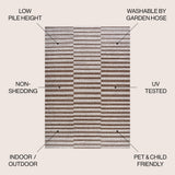 Fatima Sukie Offset Stripe Indoor/Outdoor Area Rug