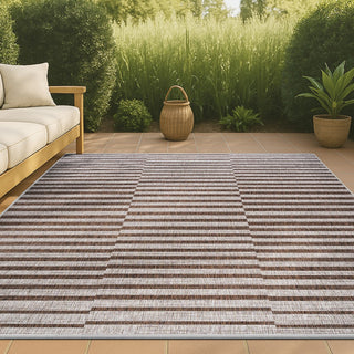 Fatima Sukie Offset Stripe Indoor/Outdoor Area Rug