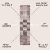Fatima Sukie Offset Stripe Indoor/Outdoor Area Rug