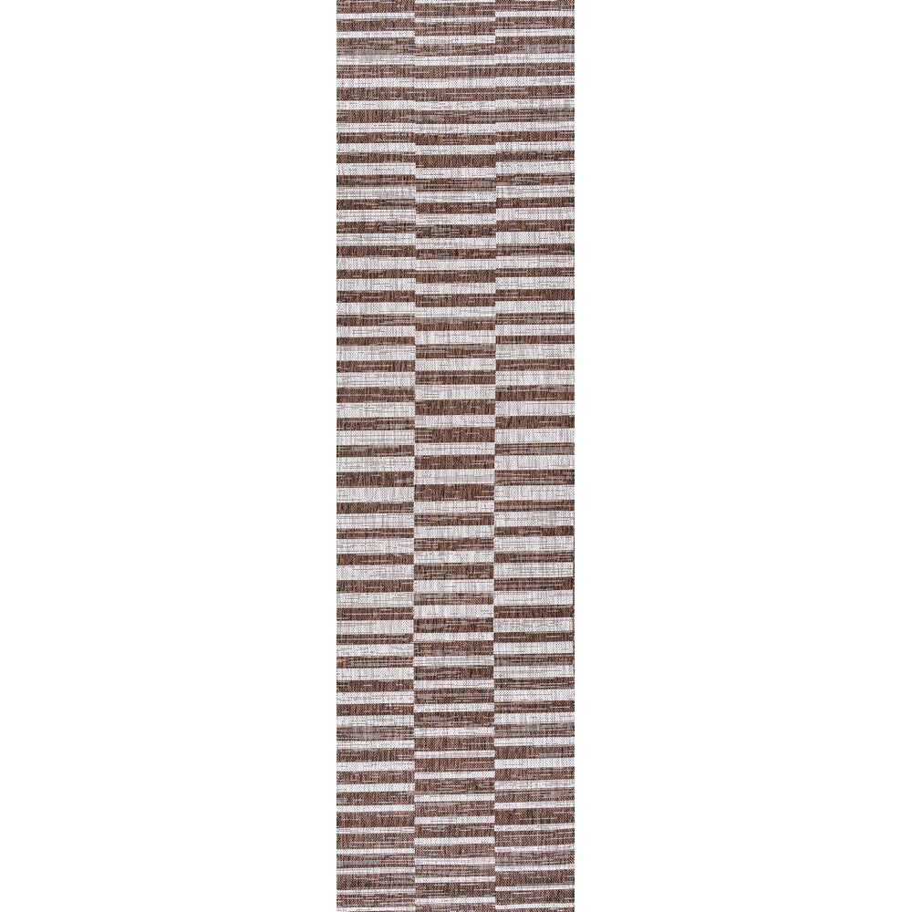 Fatima Sukie Offset Stripe Indoor/Outdoor Area Rug