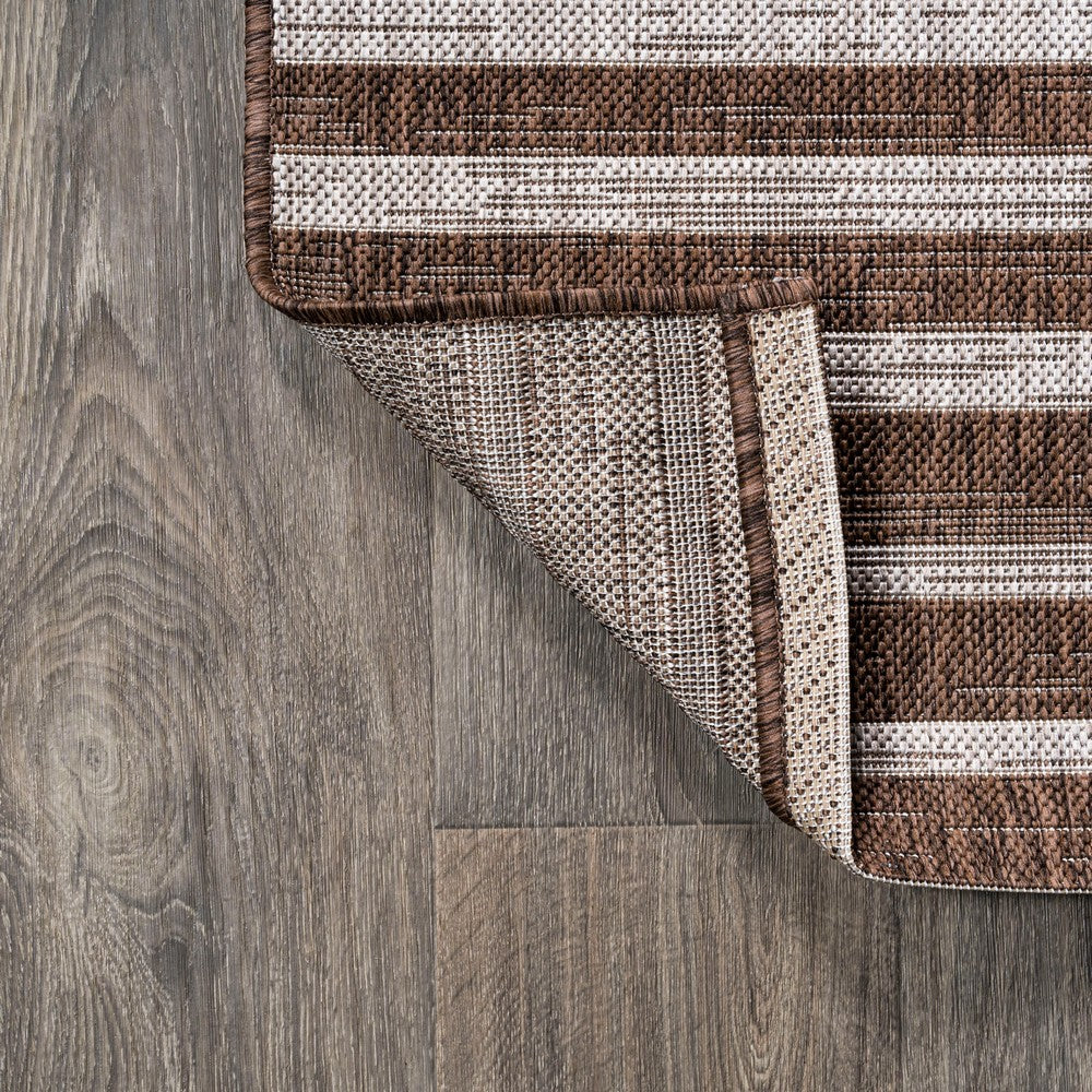Fatima Sukie Offset Stripe Indoor/Outdoor Area Rug