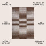 Fatima Sukie Offset Stripe Indoor/Outdoor Area Rug