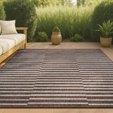 Fatima Sukie Offset Stripe Indoor/Outdoor Area Rug