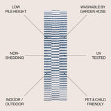 Fatima Sukie Offset Stripe Indoor/Outdoor Area Rug
