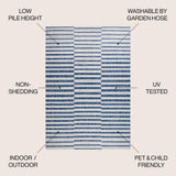 Fatima Sukie Offset Stripe Indoor/Outdoor Area Rug