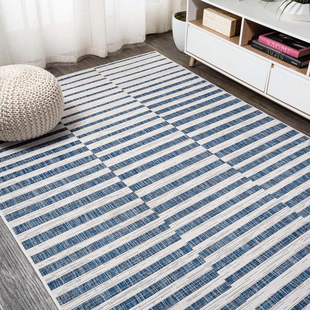 Fatima Sukie Offset Stripe Indoor/Outdoor Area Rug