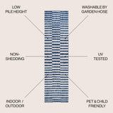 Fatima Sukie Offset Stripe Indoor/Outdoor Area Rug