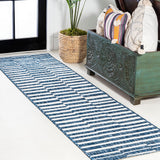 Fatima Sukie Offset Stripe Indoor/Outdoor Area Rug